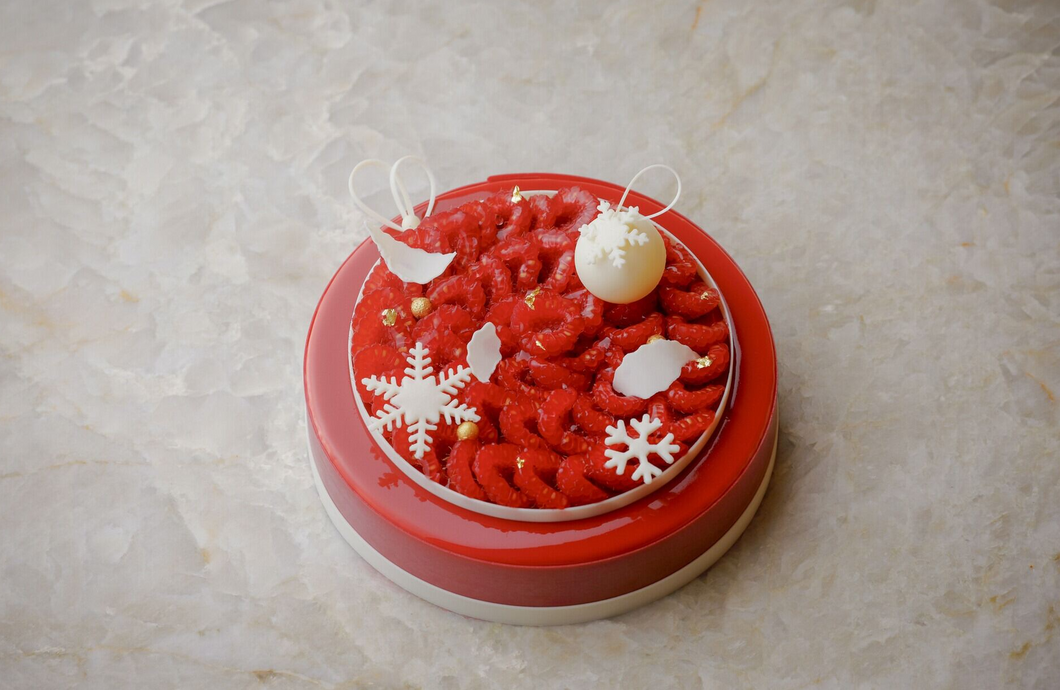 Christmas Rose Mousse Cake